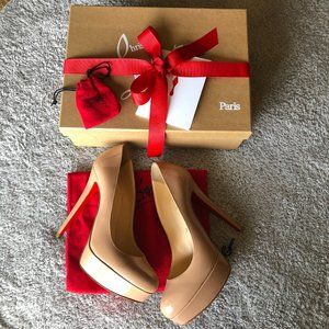 Christian Louboutin Bianca 140 Nude Pumps